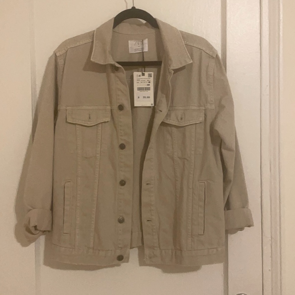 NWT Beige denim jacket